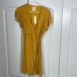 Yellow Wrap Dress